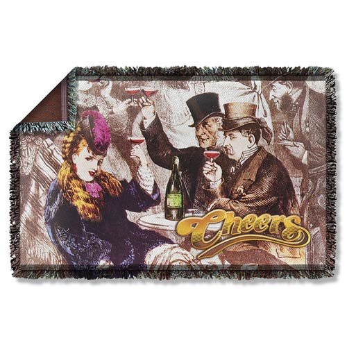 Cheers Old Fashioned Woven Tapestry Blanket